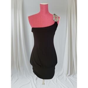 Taboo vintage Y2k Black Bodycon Rhinestone party sexy Mini Dress
